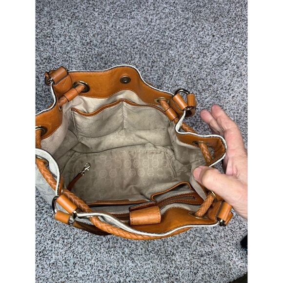 Michael Kors Jet Set Large Tote Bag Vanilla Cream Signature MK - Picture 12 of 12